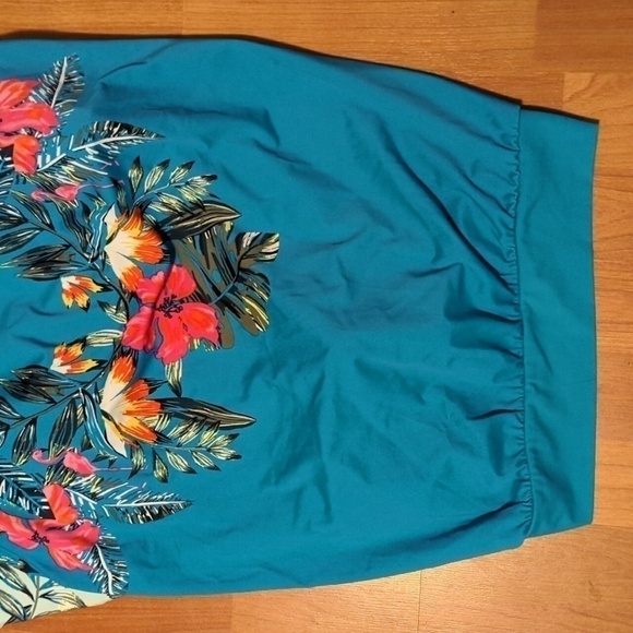 Nwt tankini bathing suit top new tropical flowers 18W cacique gorgeous - Picture 3 of 11